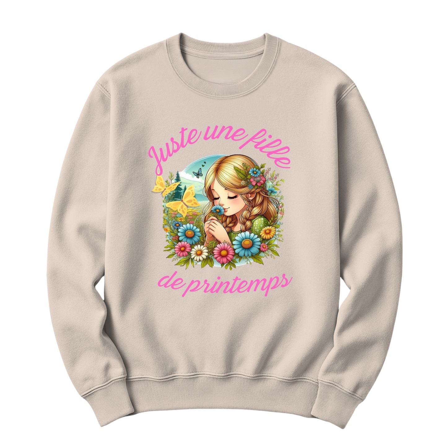 Crewneck Juste une fille de printemps