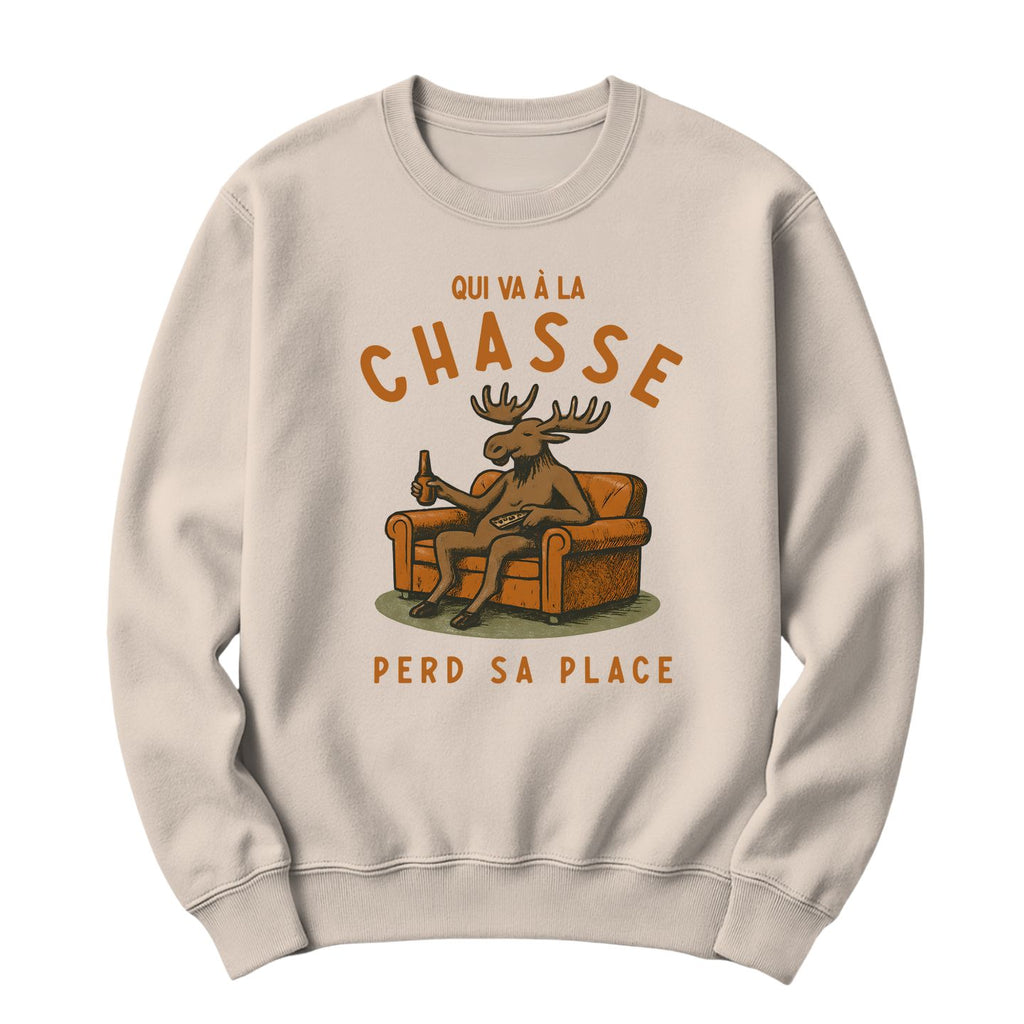 Crewneck Qui va à la chasse perd sa place