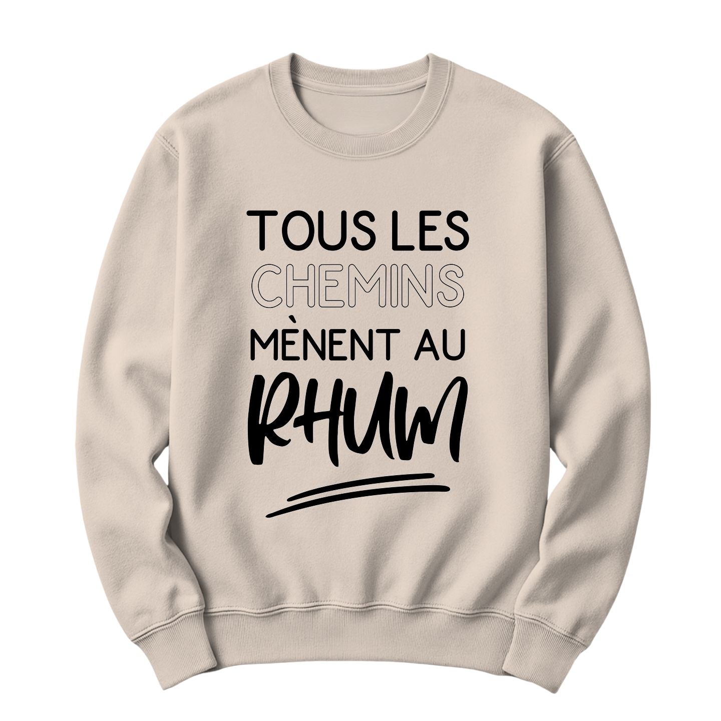 Crewneck Tous les chemins mènent au rhum