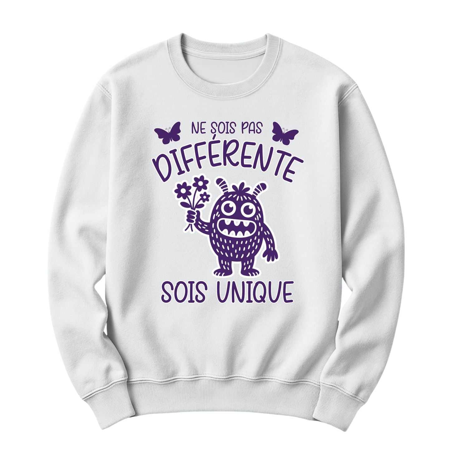 Crewneck Ne sois pas différente sois unique Image principale du produit