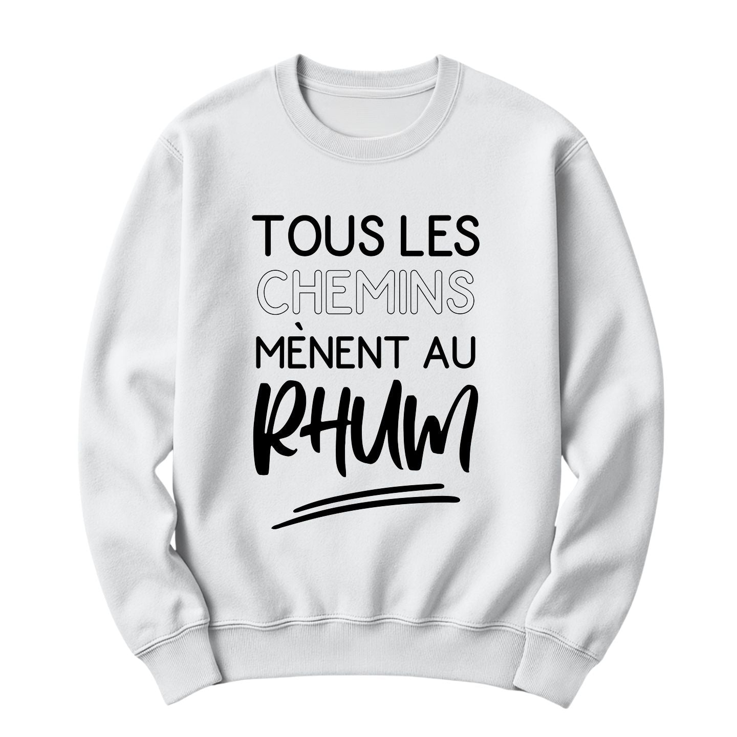 Crewneck Tous les chemins mènent au rhum