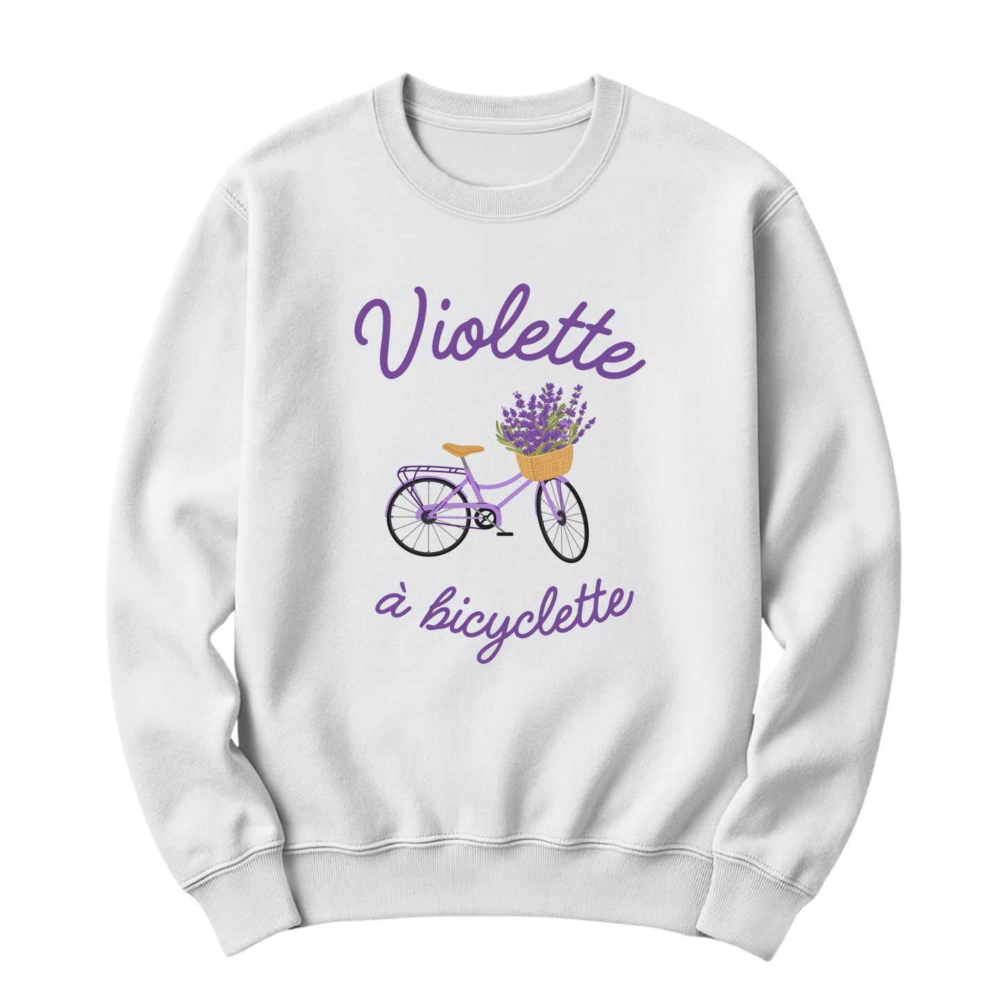 Crewneck Violette à bicyclette