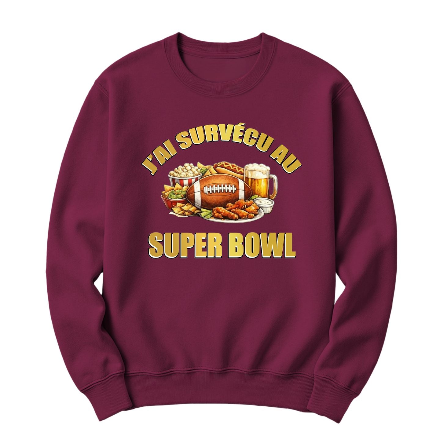 Crewneck J'ai survécu au Super Bowl