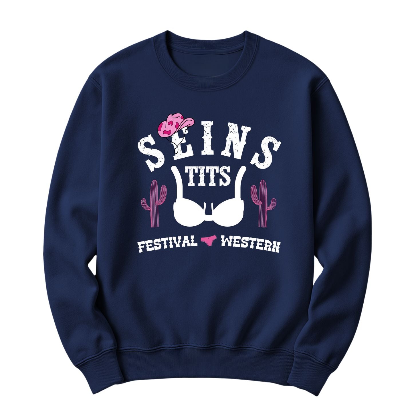 Crewneck Seins Tits Festival Western