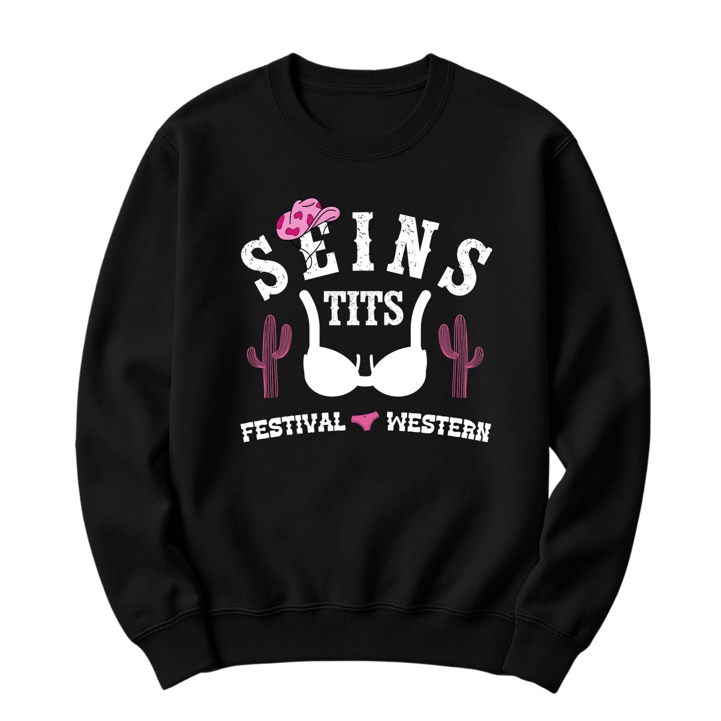 Crewneck Seins Tits Festival Western Image principale du produit