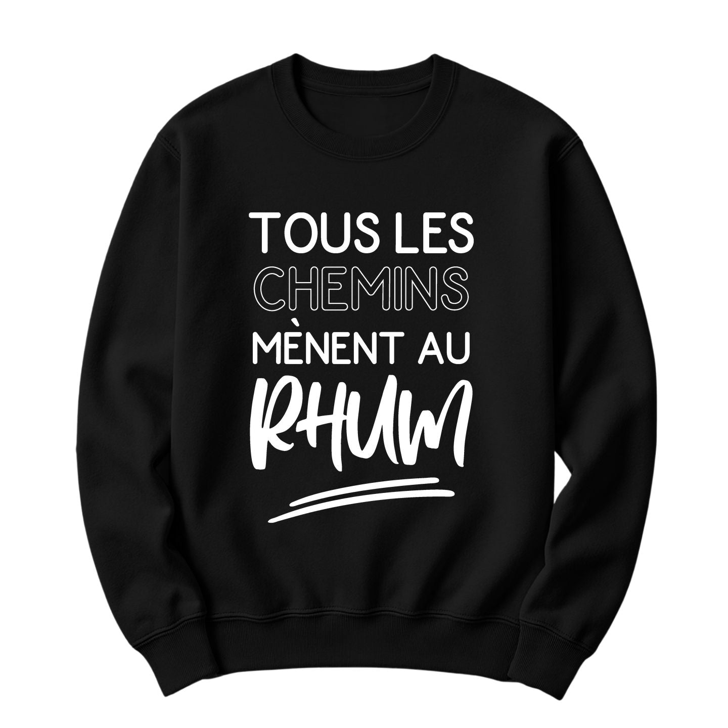 Crewneck Tous les chemins mènent au rhum