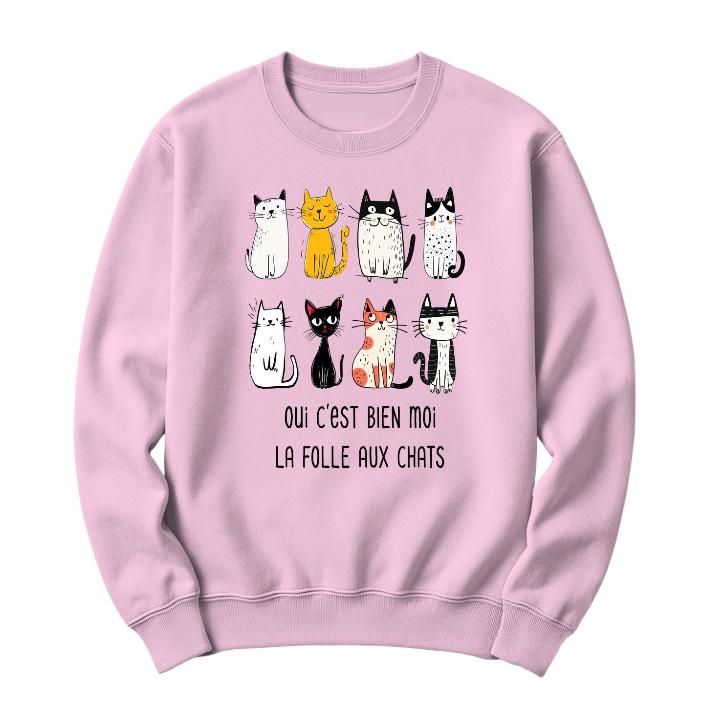 Crewneck La folle aux chats Image secondaire du produit