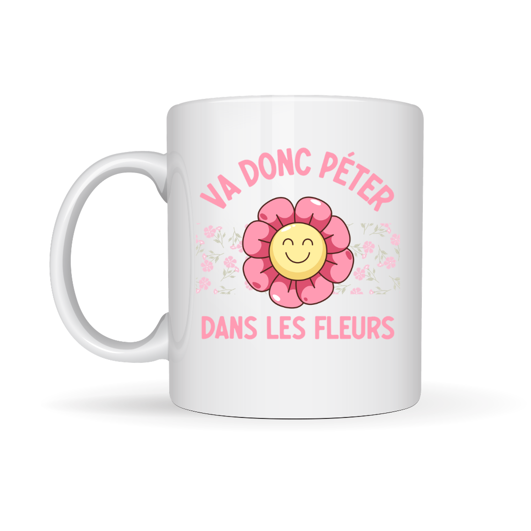 Tasse à café Va donc péter dans les fleurs