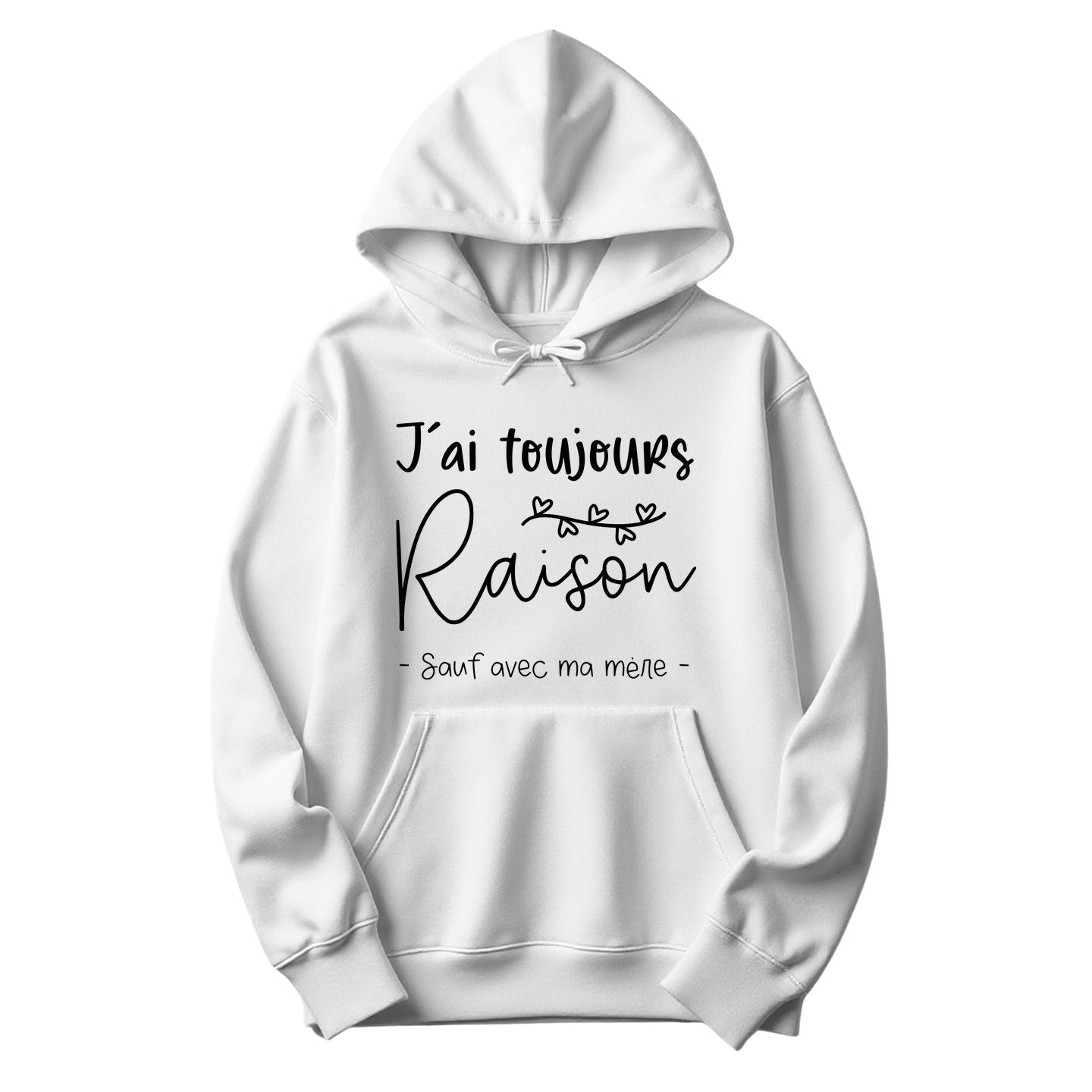 Coton Ouaté J'ai toujours raison sauf avec ma mère Image secondaire du produit