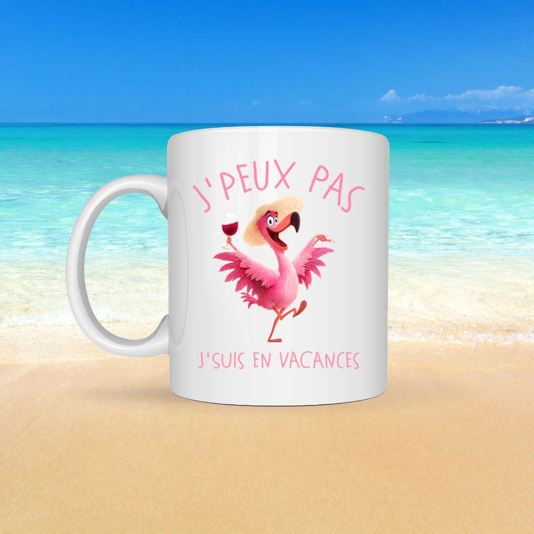 Tasse à café J'peux pas je suis en vacances