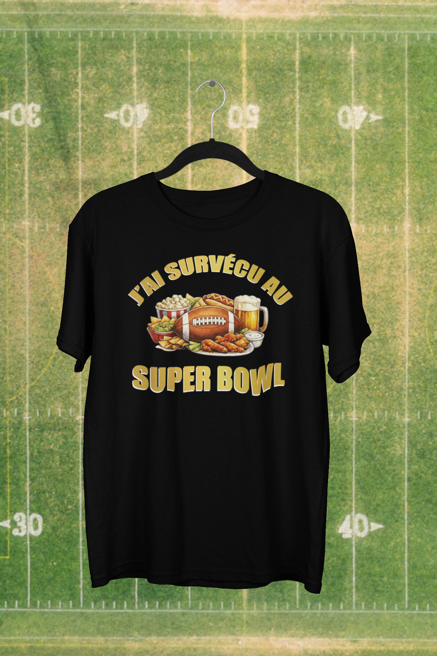 T-Shirt J'ai survécu au Super Bowl
