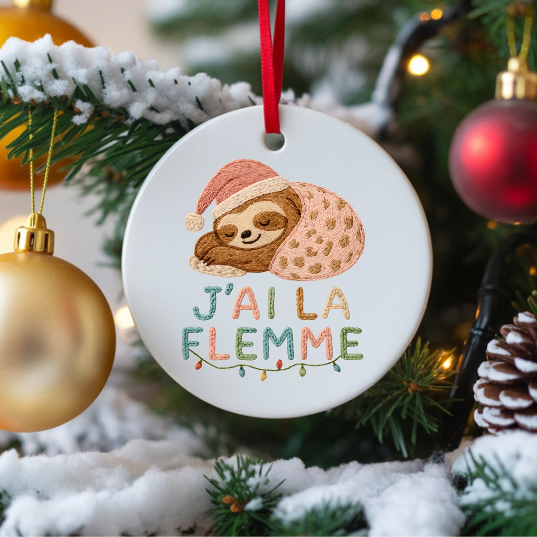 Ornement de Noël J'aI la flemme