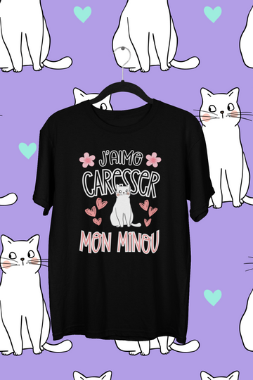 T-Shirt J'aime caresser mon minou