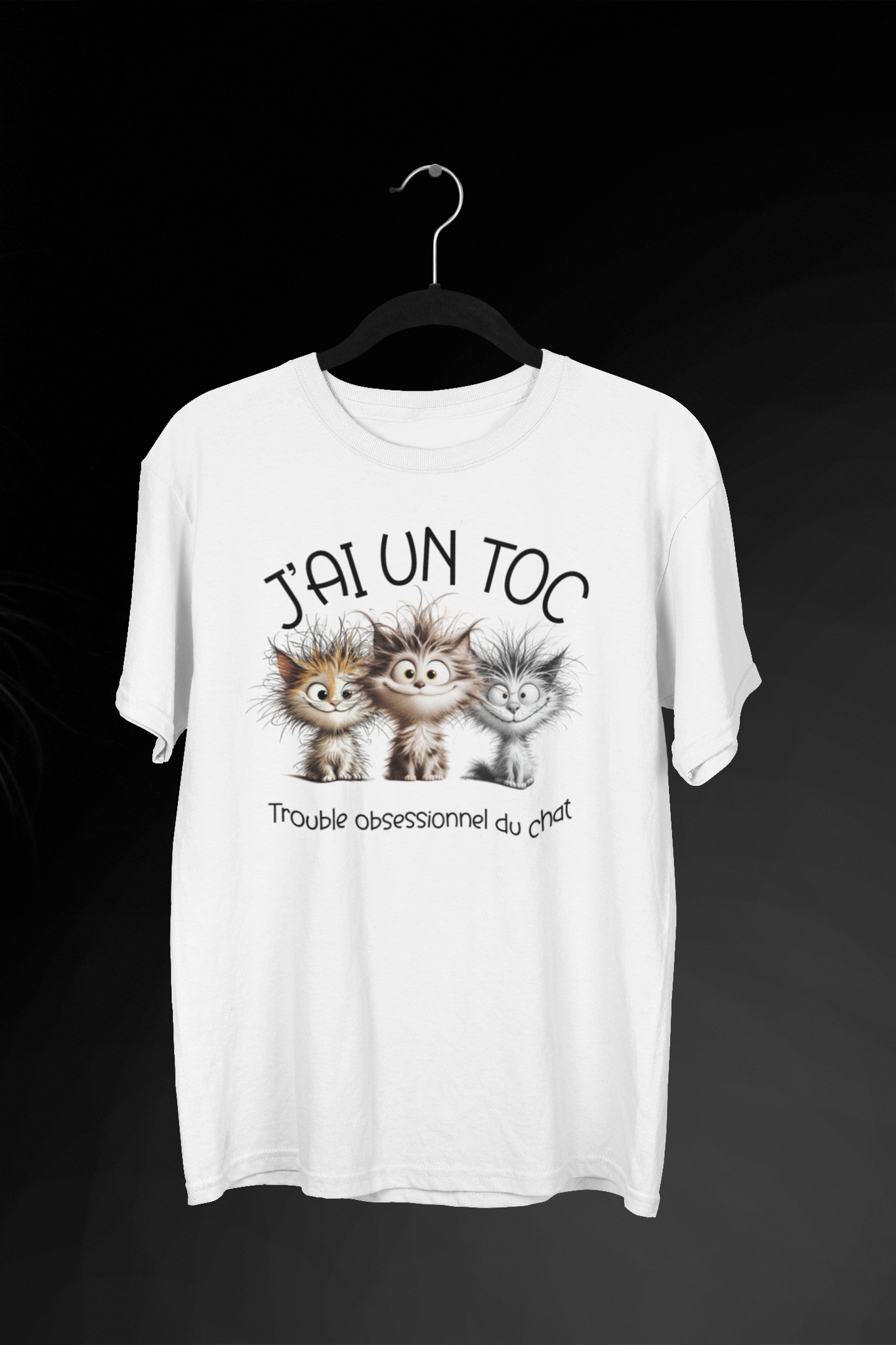 T-Shirt J'ai un TOC ( Trouble obsessionnel du chat )