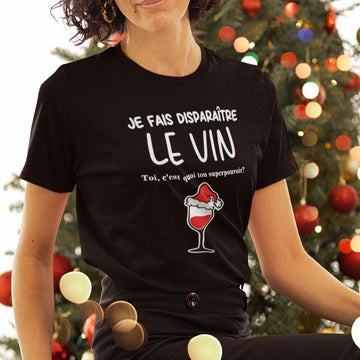 T-Shirt Je fais disparaître le vin remix Noël