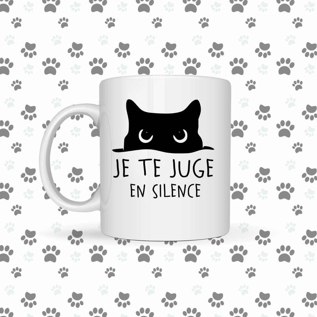 Tasse à café Je te juge silencieusement Image principale du produit