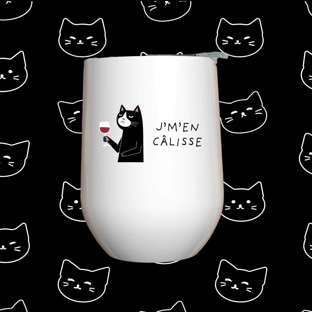 Verre à vin - J'm'en câlisse