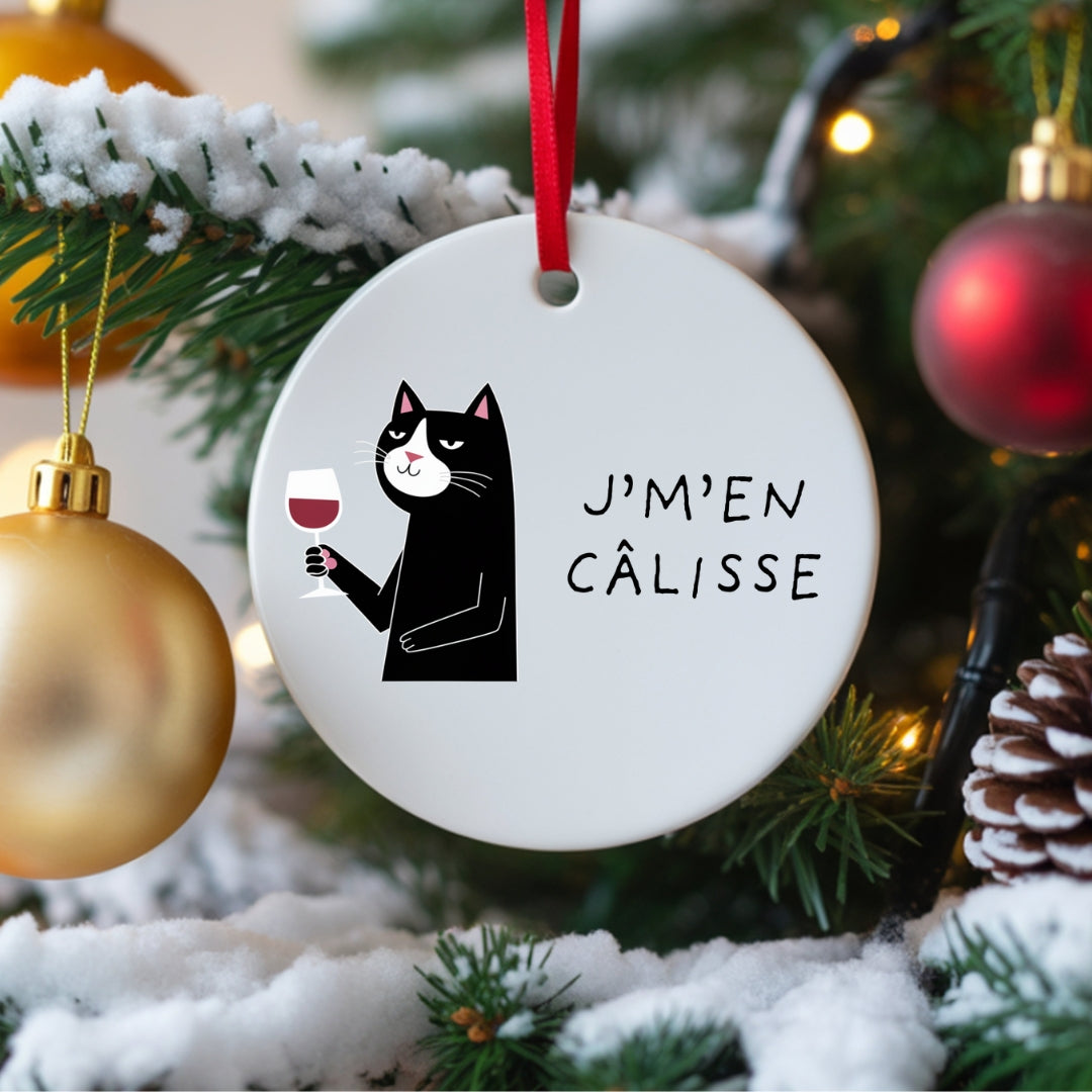 Ornement de Noël J"m"en câlisse