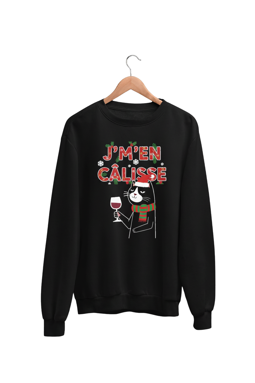 Crewneck J'm'en Câlisse Édition Temps des Fêtes