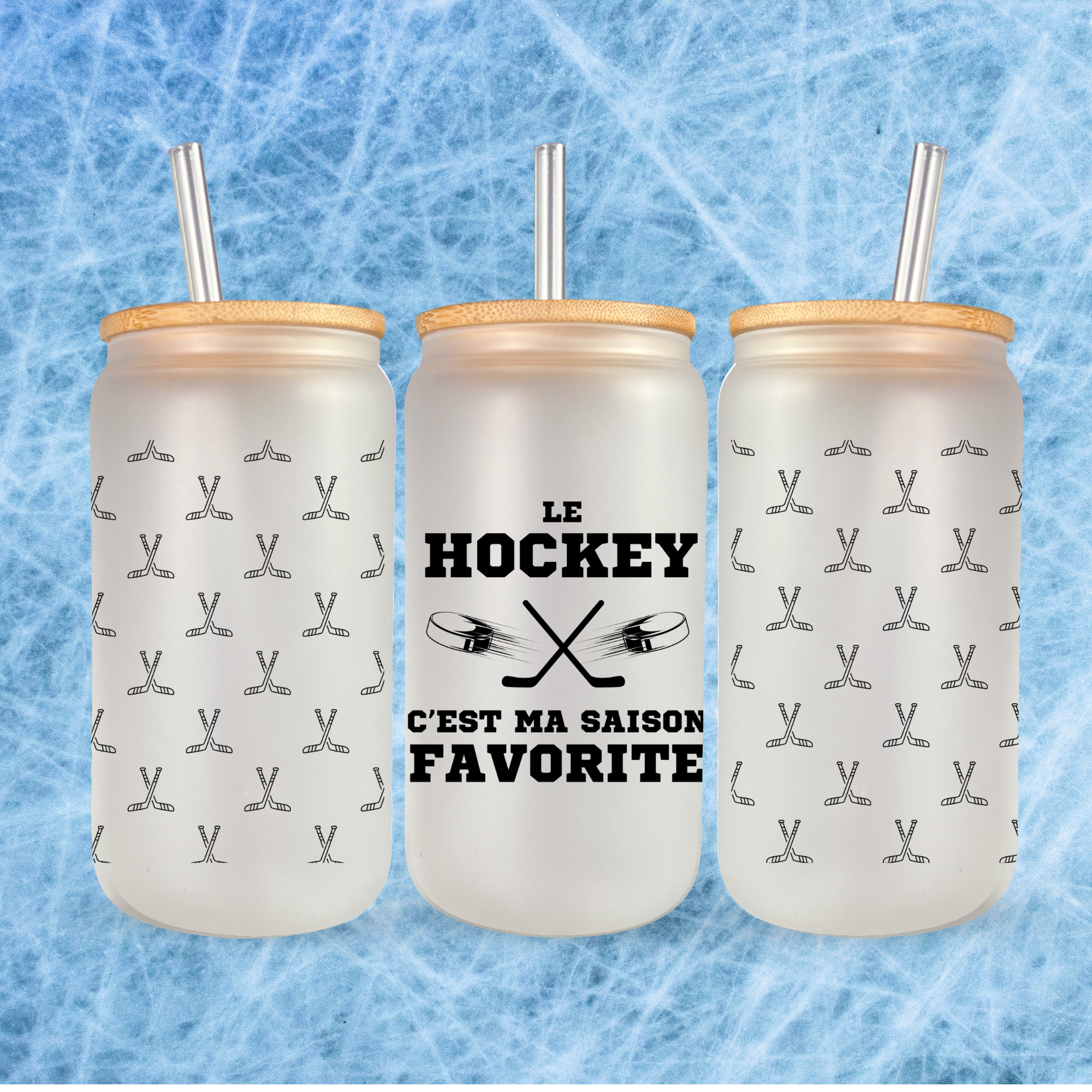 Verre Givré à Cocktail - Le hockey c'est ma saison favorite
