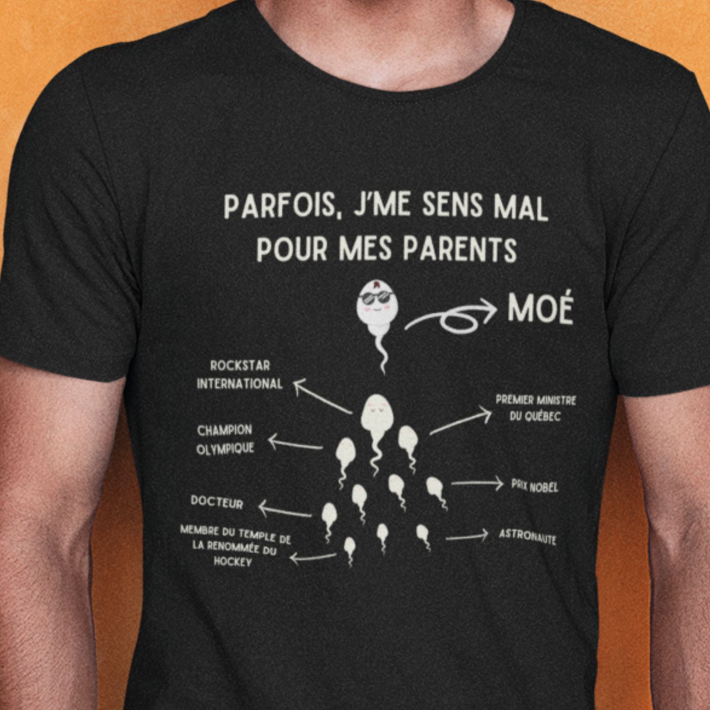 T-Shirt Parfois, j'me sens mal pour mes parents