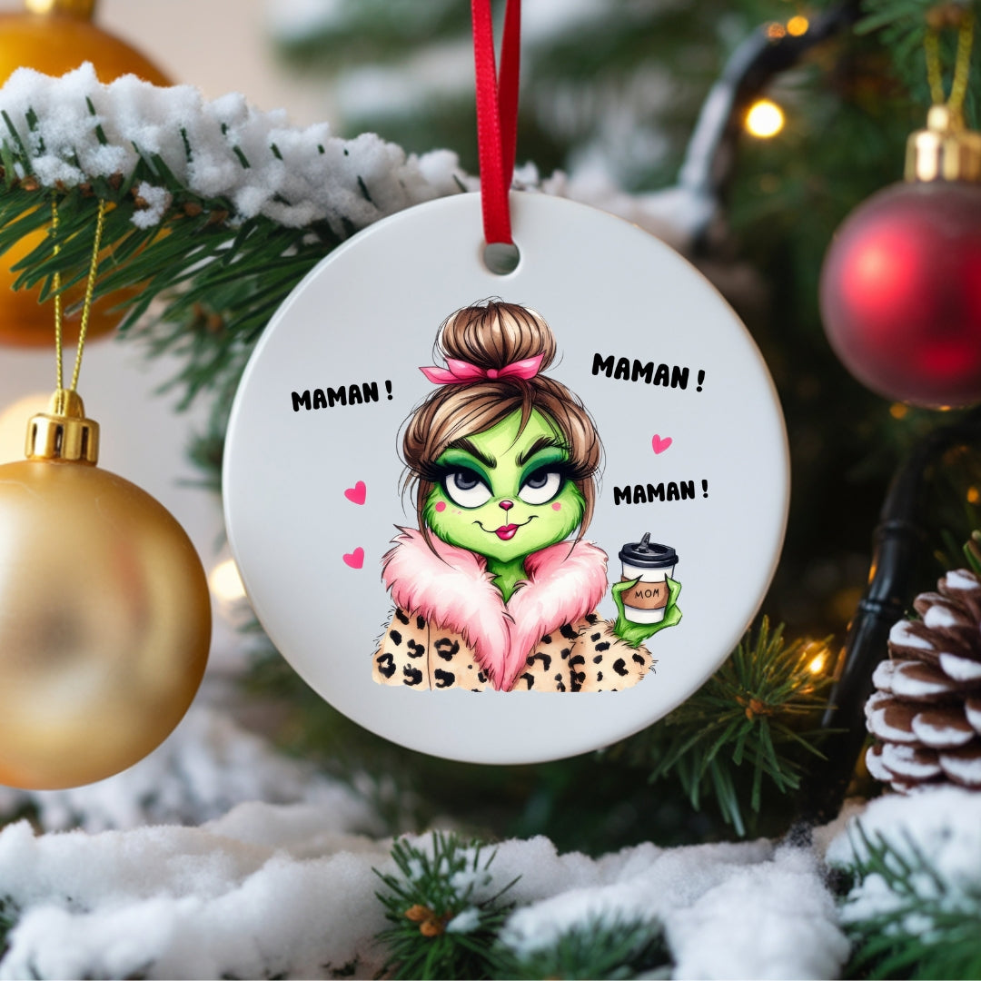 Ornement de Noël Maman Grinch