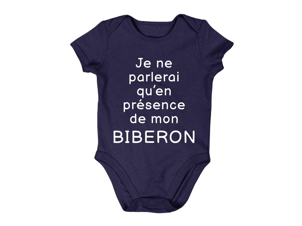 Cache-Couche Je ne parlerai qu'en présence de mon biberon