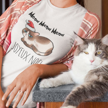 T-Shirt Meow Meow Meow, Joyeux Noël