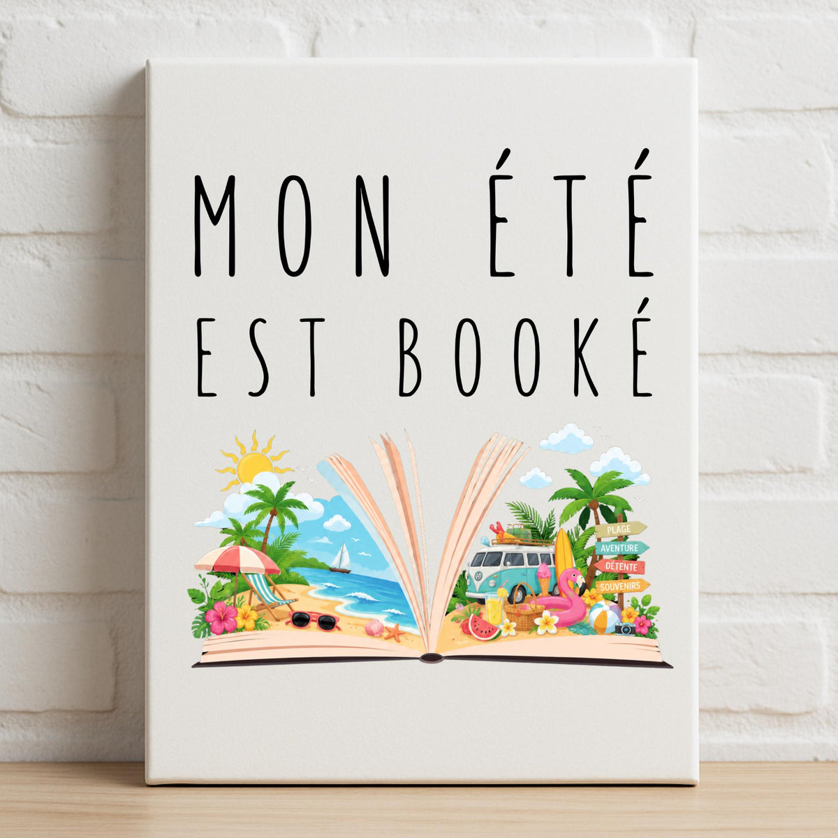 Cadre décoratif Mon été est booké