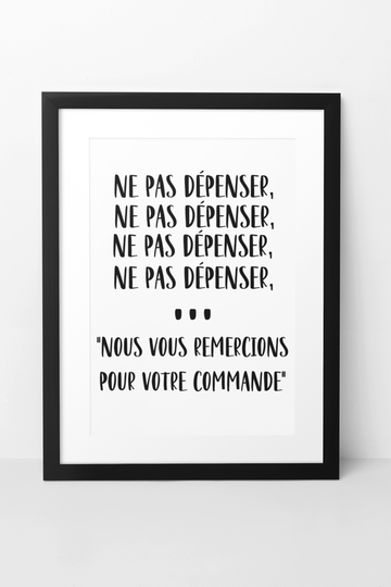 Crewneck Ne pas dépenser, ne pas dépenser, ne pas dépenser