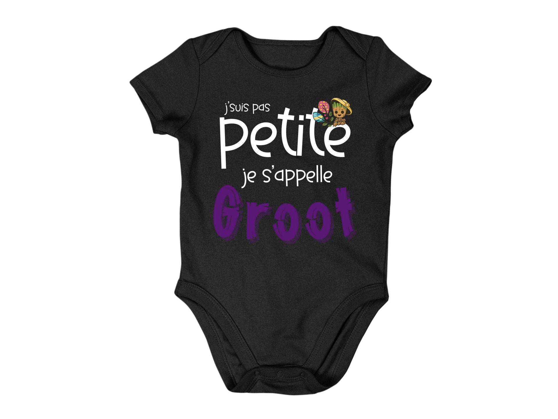 Cache-Couche J'suis pas petite je s'appelle Groot Image secondaire du produit