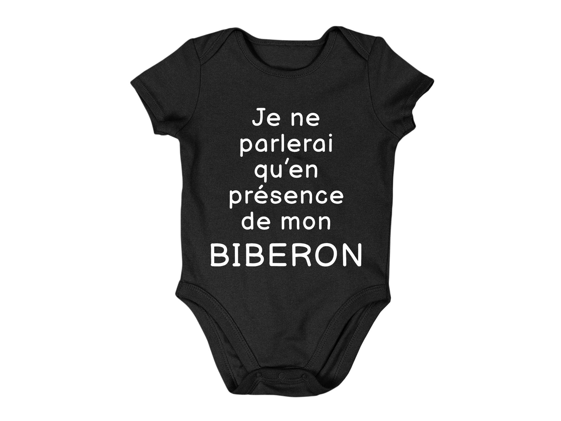 Cache-Couche Je ne parlerai qu'en présence de mon biberon Image principale du produit