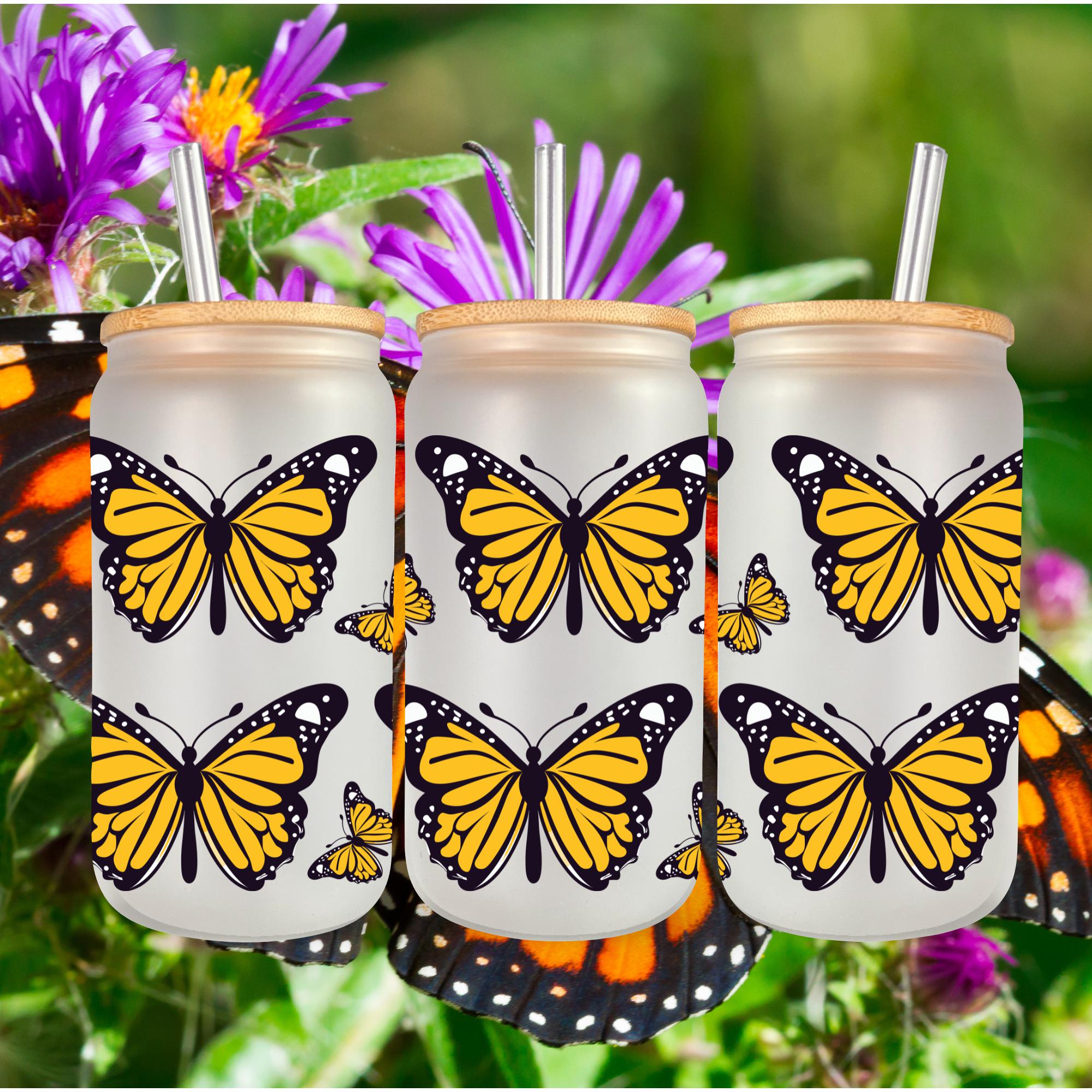 Verre Givré à Cocktail - Papillon Monarque