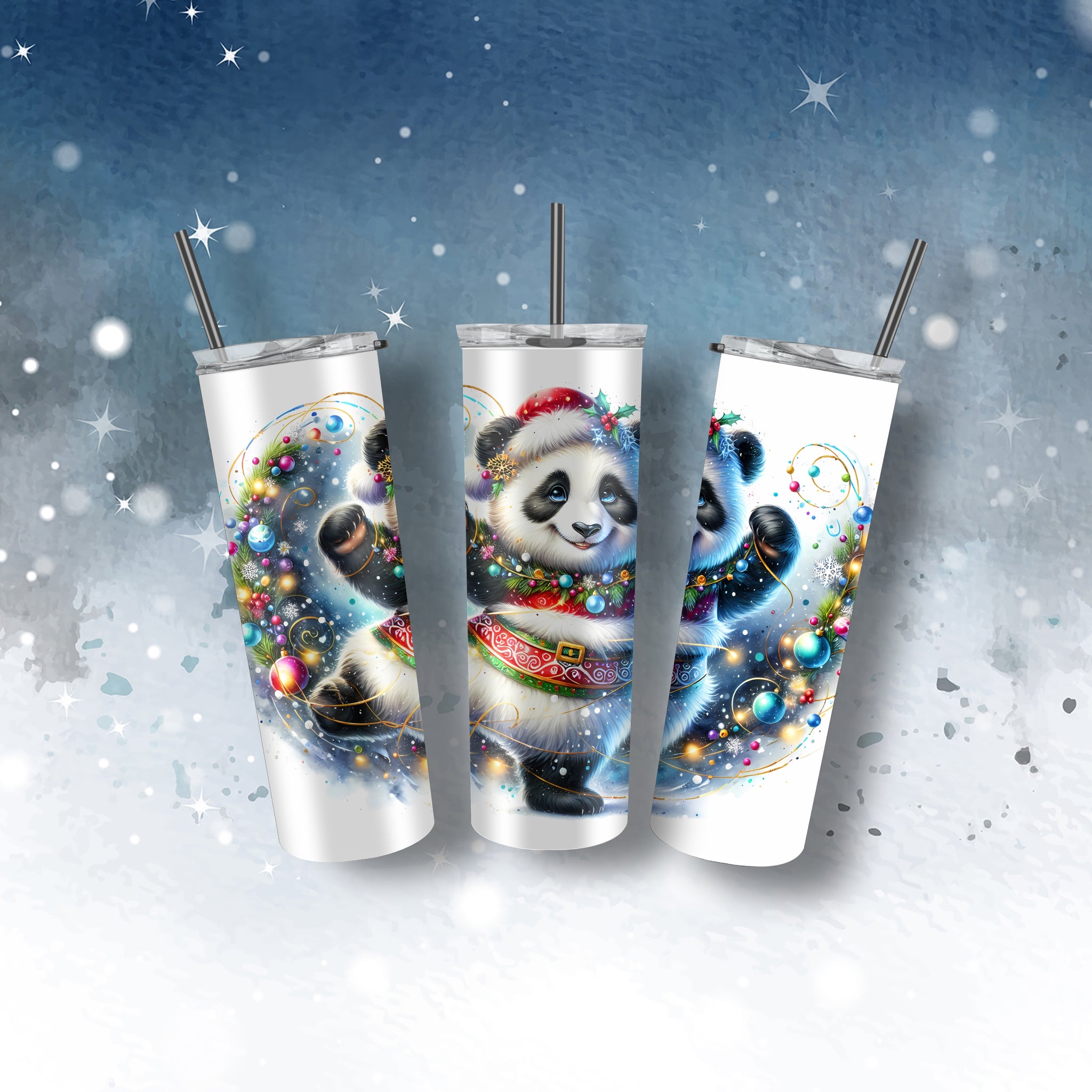 Tumbler Petit Panda Noël