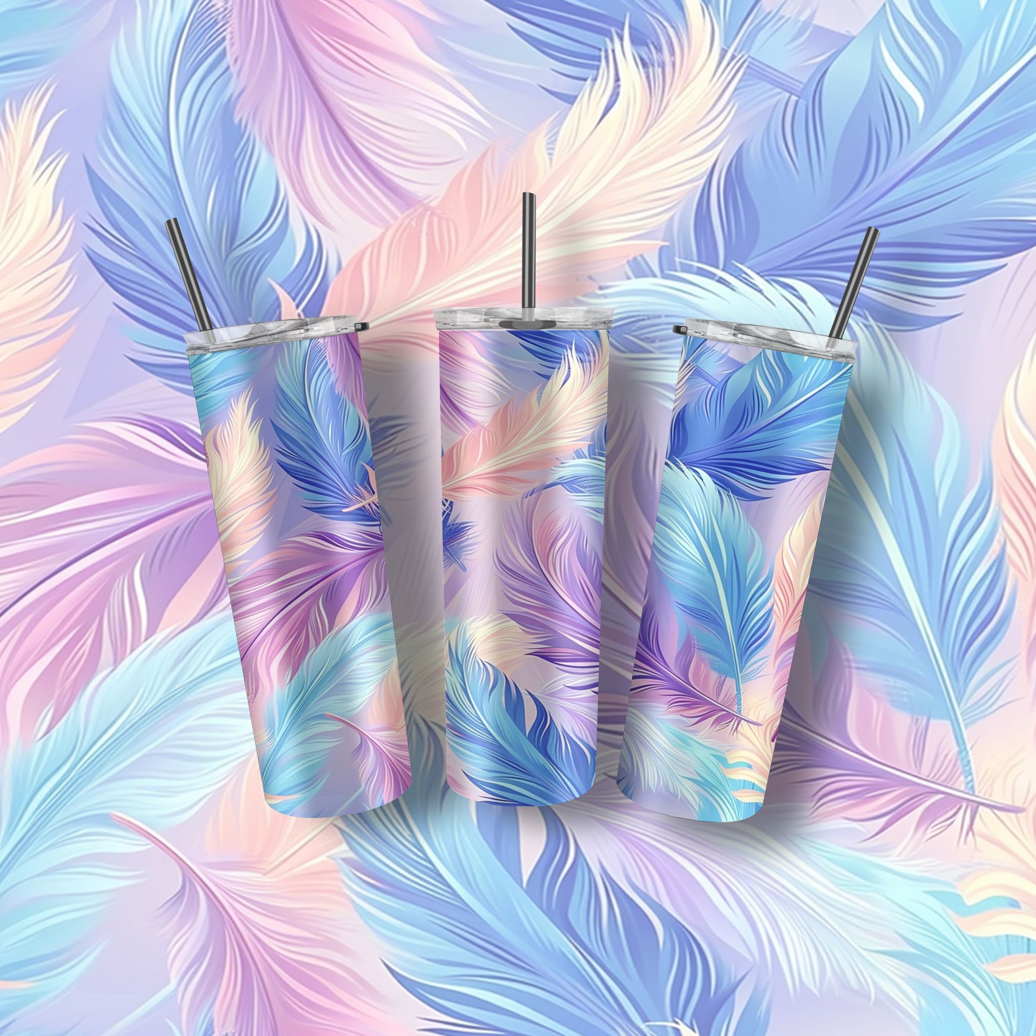 Tumbler Plumes de couleurs