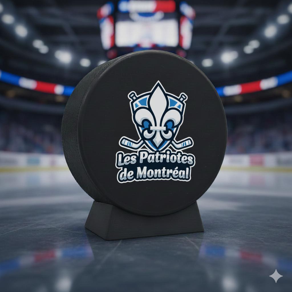 Présentoir de rondelle de hockey