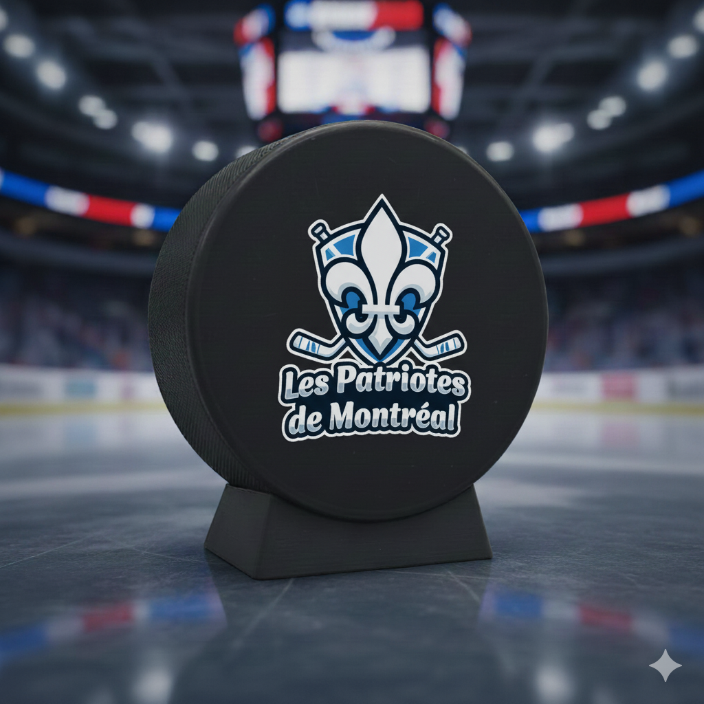 Présentoir de rondelle de hockey