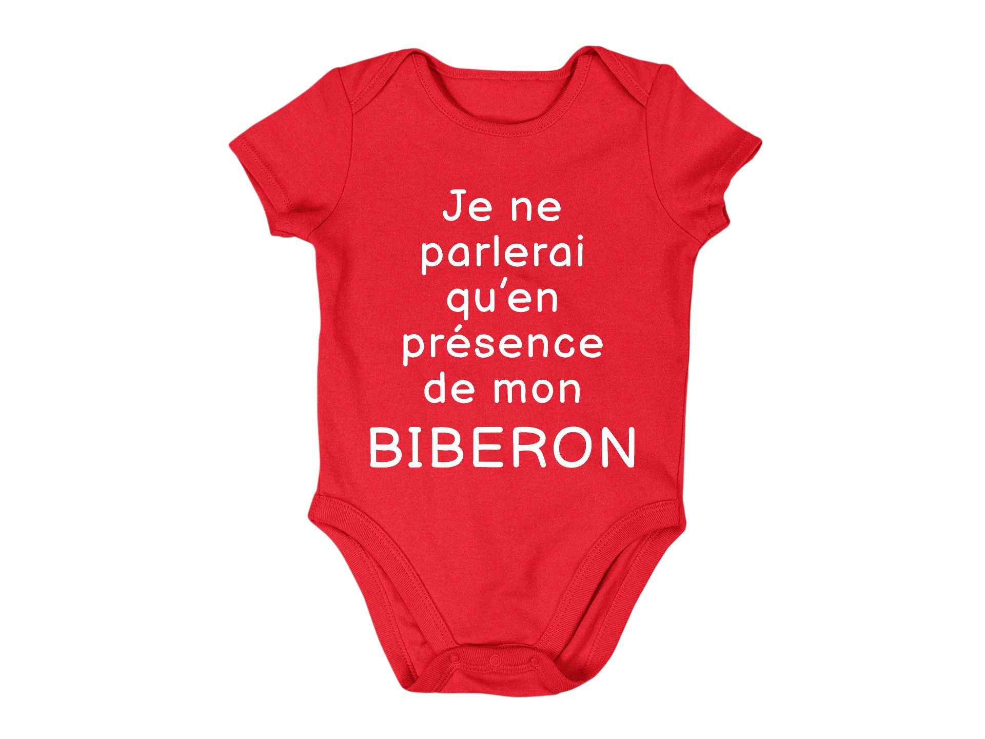 Cache-Couche Je ne parlerai qu'en présence de mon biberon Image secondaire du produit