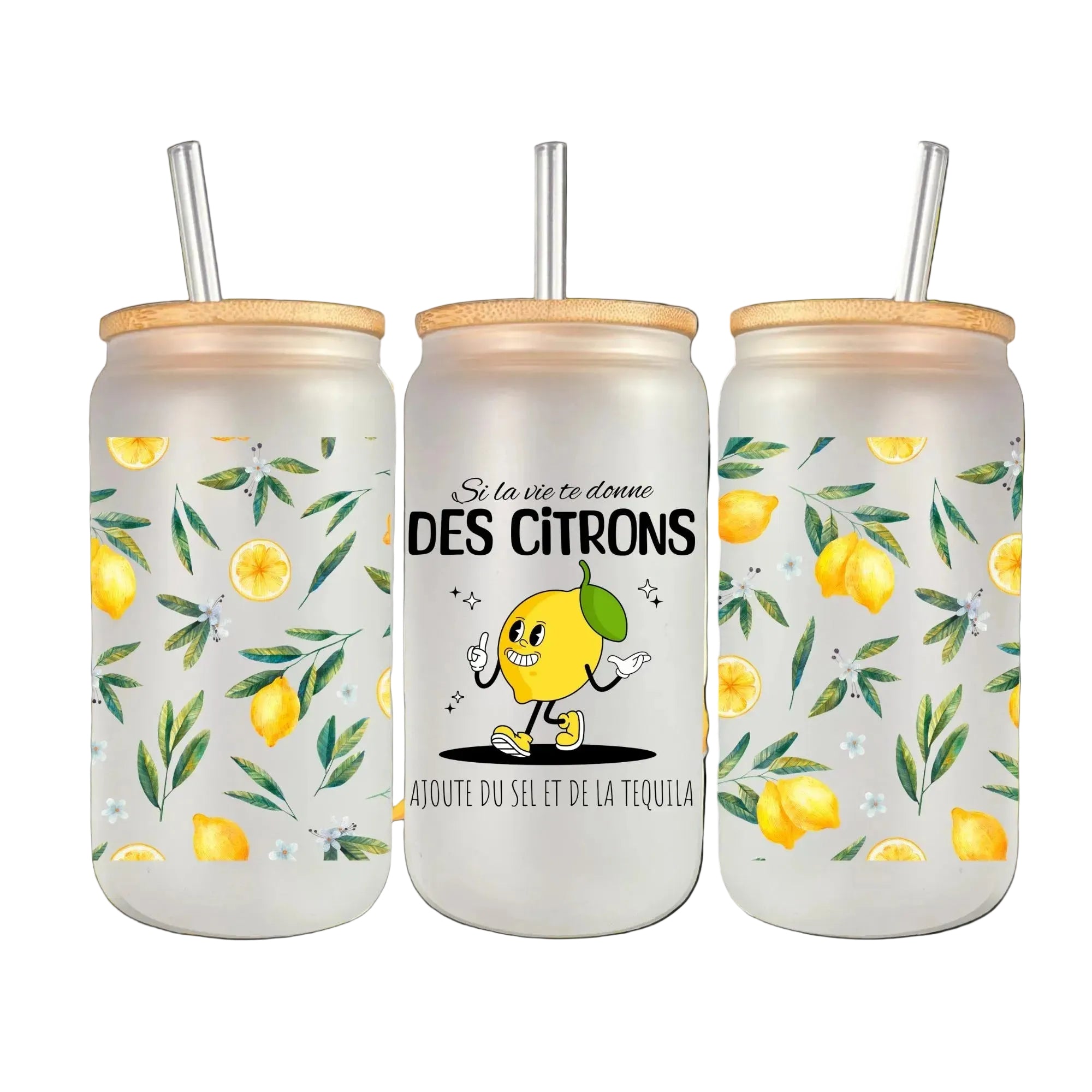 Verre Givré à Cocktail - Si la vie te donne des citrons ajoute du sel et de la tequila