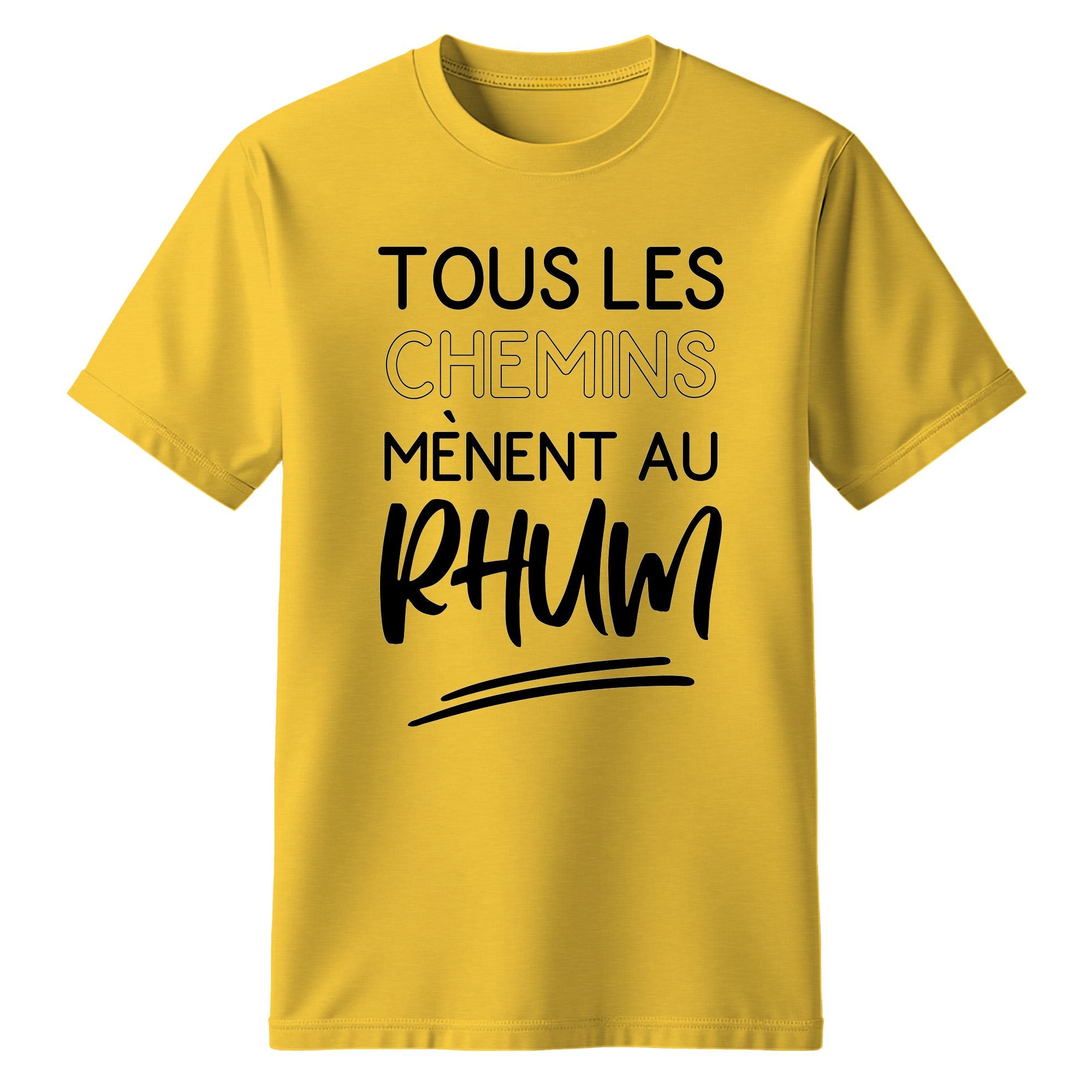 T-Shirt Tous les chemins mènent au rhum