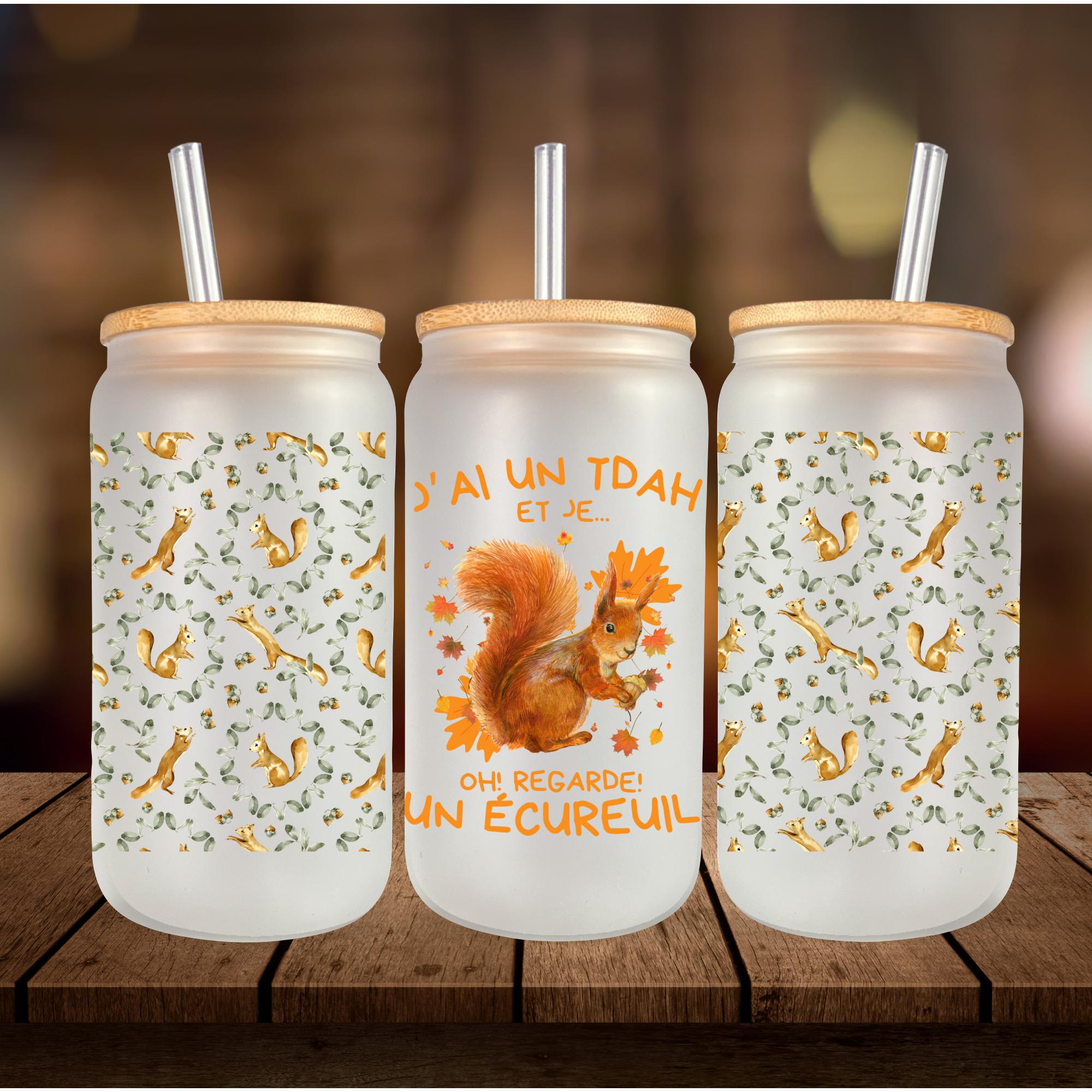 Verre Givré à Cocktail - J'ai un TDAH et je, oh regarde un écureuil