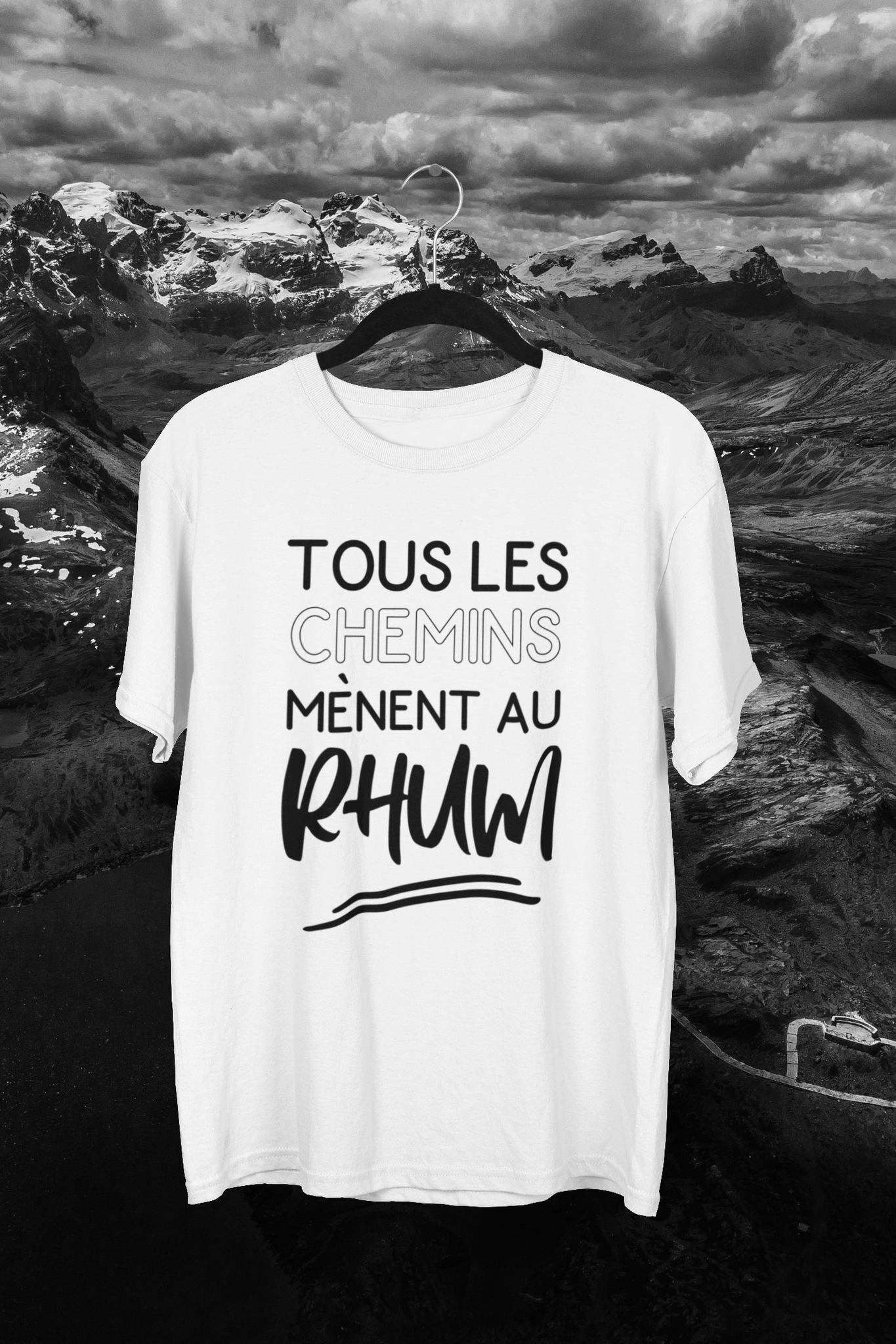 T-Shirt Tous les chemins mènent au rhum