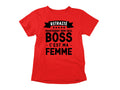 T-Shirt Retraité, maintenant mon seul boss, c'est ma femme-Simplement Vrai Boutique Made In Québec