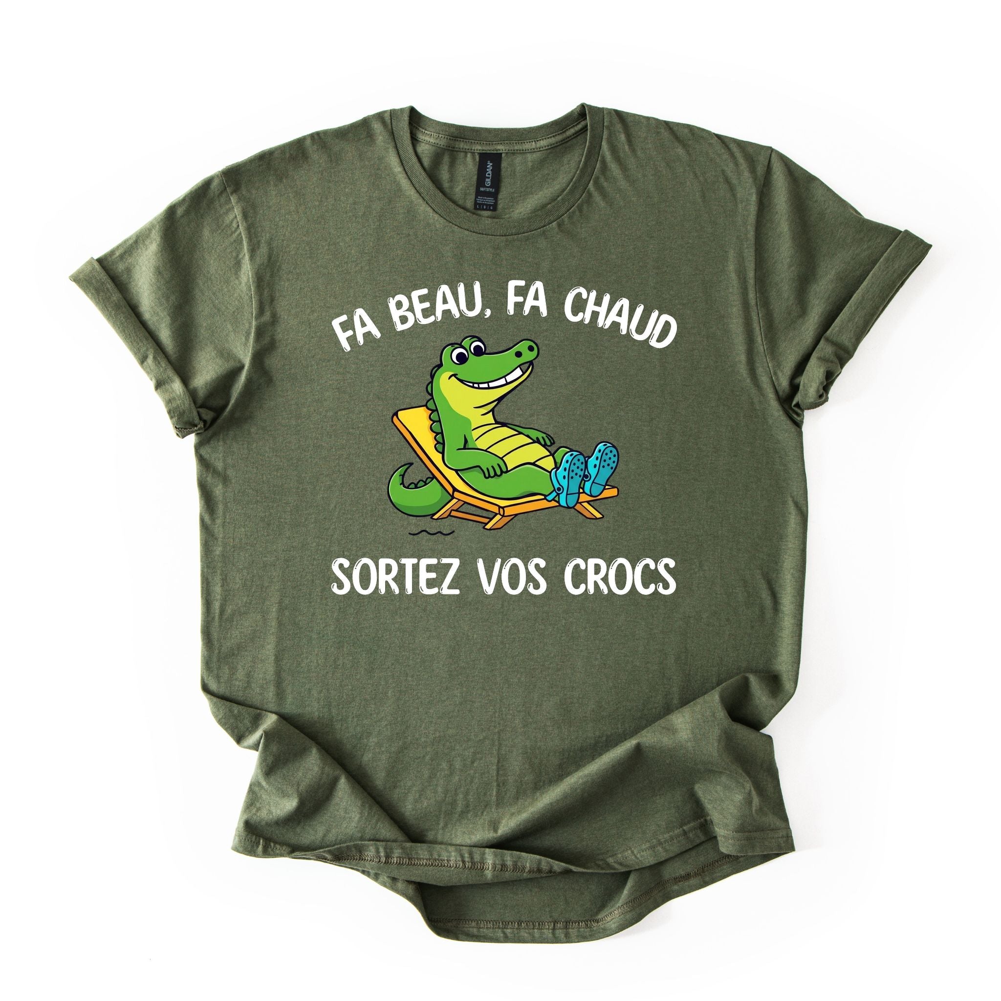 T-Shirt Fa beau, fa chaud, sortez vos crocs