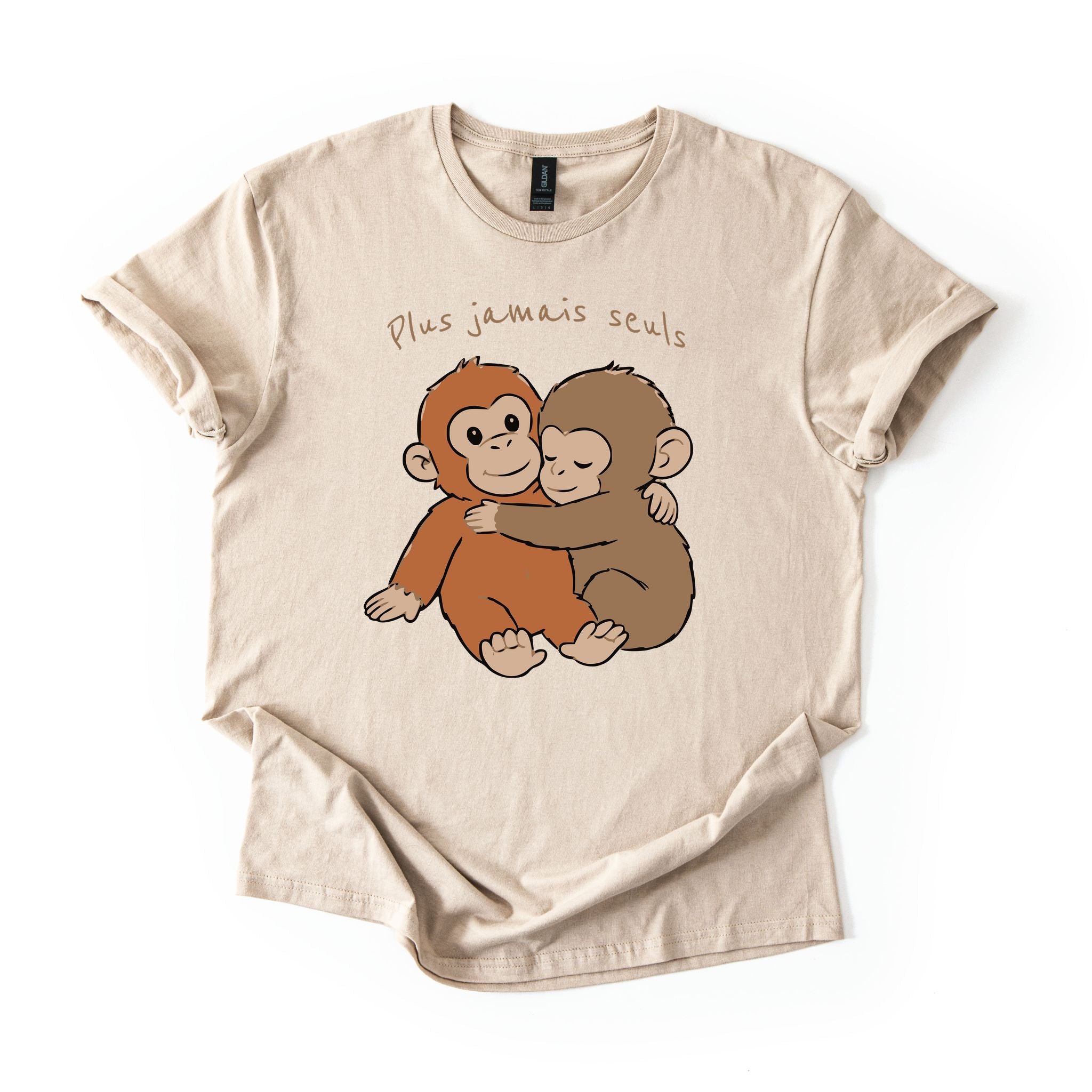 T-Shirt Plus Jamais Seuls ( Punch Le Petit Singe )