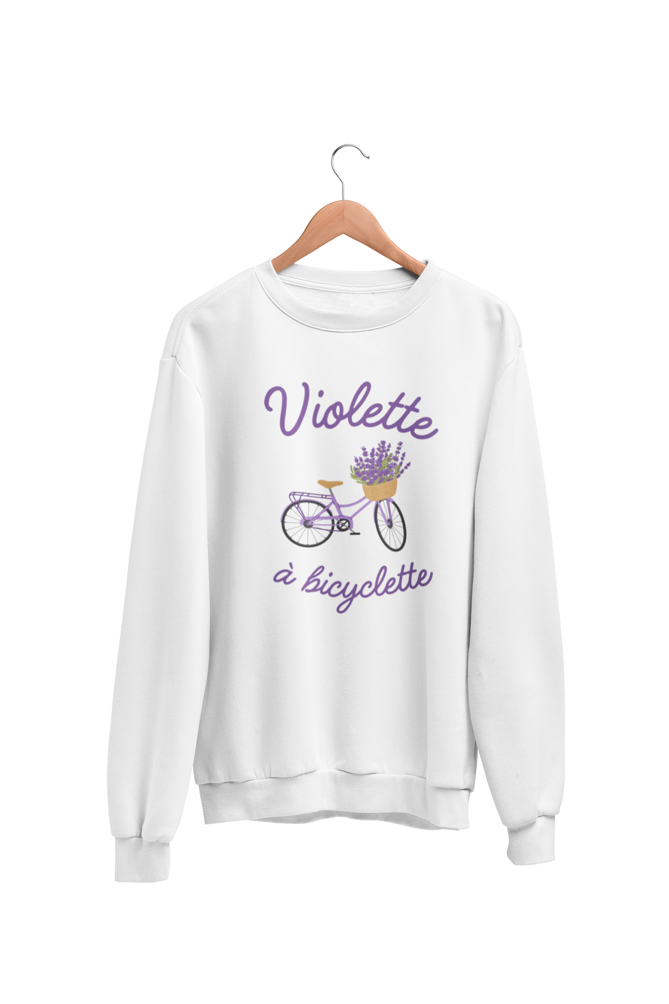 Crewneck Violette à bicyclette