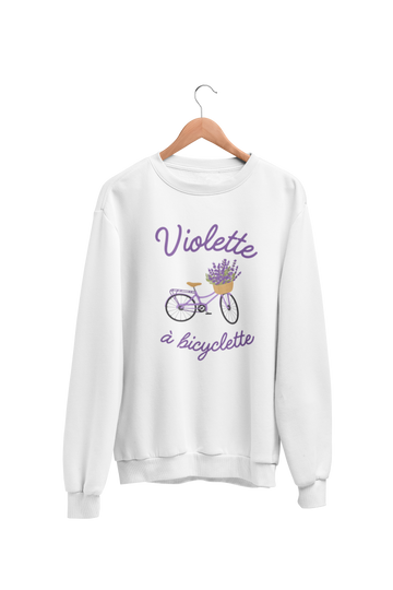 Crewneck Violette à bicyclette