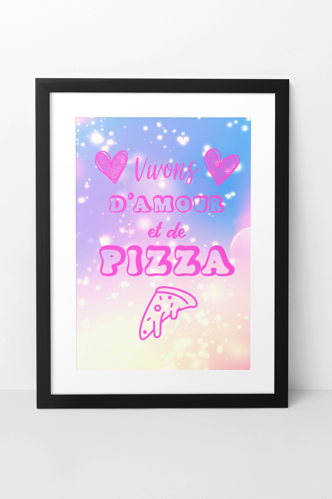 Crewneck Vivons d'amour et de Pizza