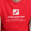 T-Shirt Votez pour moi-Simplement Vrai Boutique Made In Québec