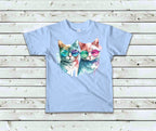 T-Shirt Enfant Chats colorés